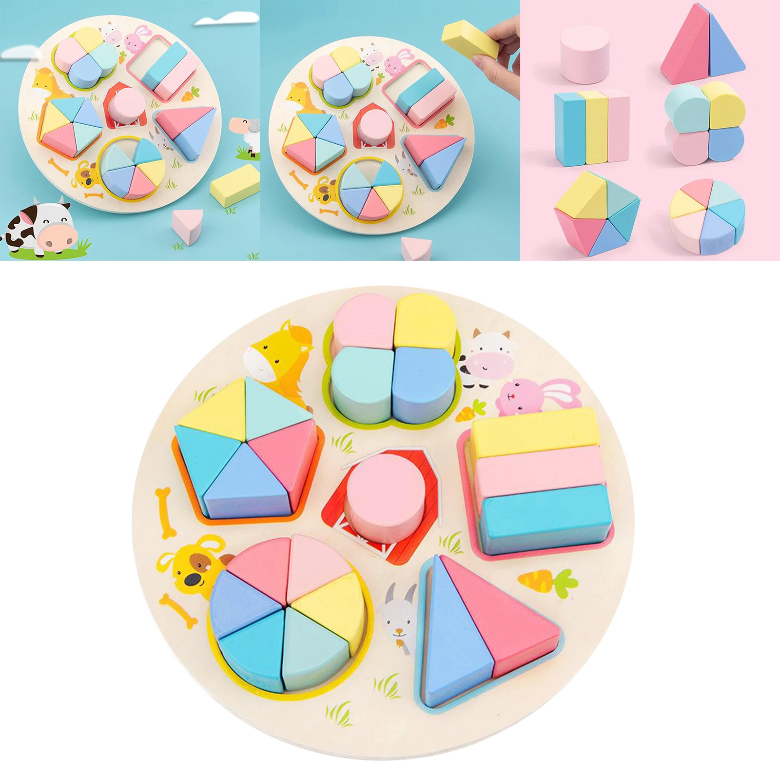 Math Fraction Puzzle Board Ealry Toy Colorful Shape Sorter 21 Blocks Classic Brain Teaser Game Materials Gift
Math Fraction Puzzle Board Ealry Toy Colorful Shape Sorter 21 Blocks Classic Brain Teaser Game Materials Gift