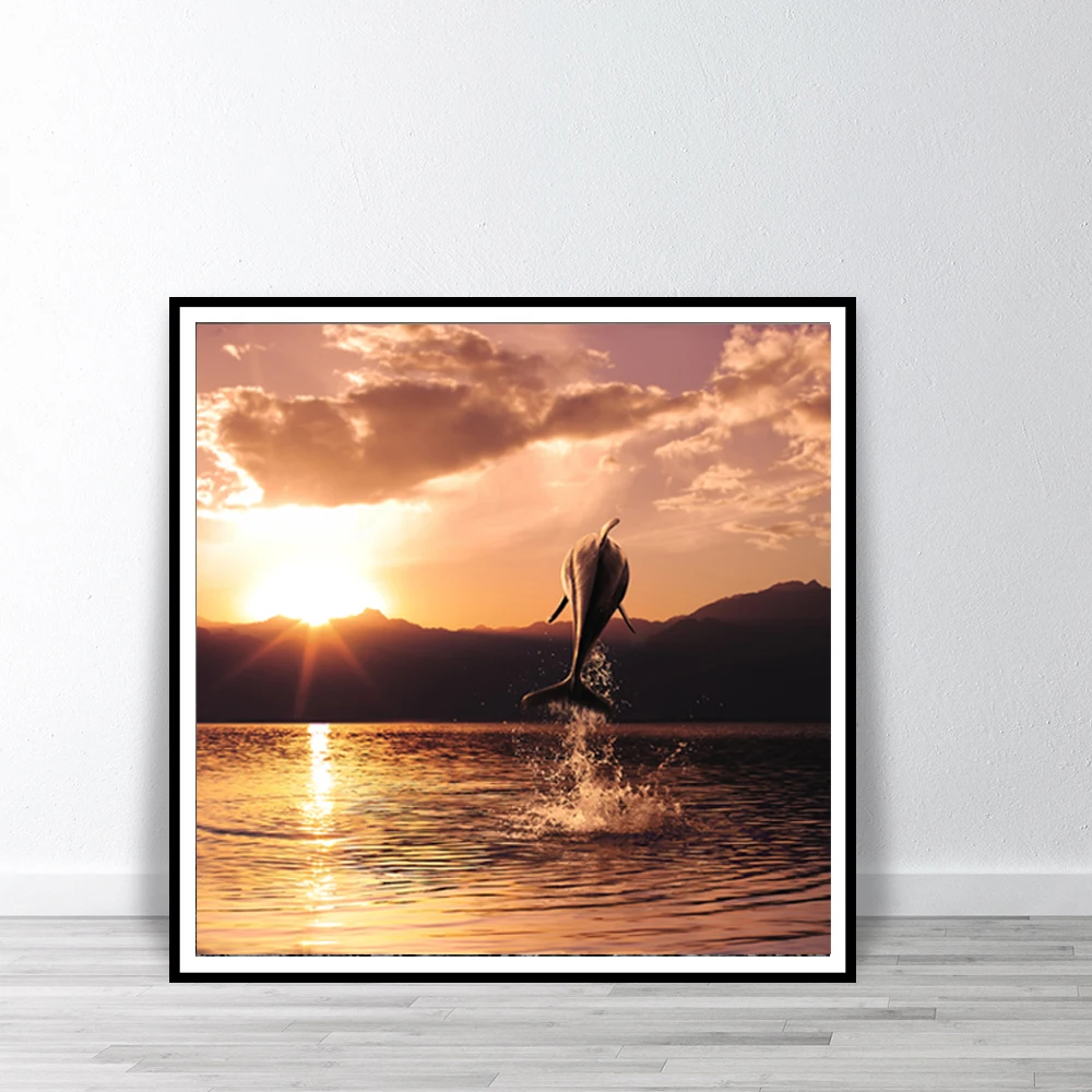 Cute Dolphin Pictures Seascape Posters and Prints Wall Art Canvas Painting Wall Decoration for Living Room Bedroom Unstretched
Cute Dolphin Pictures Seascape Posters and Prints Wall Art Canvas Painting Wall Decoration for Living Room Bedroom Unstretched