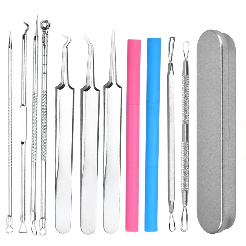 4 11Pcs/Set Blackhead Comedone Acne Pimple Blackhead Remover Tool Spoon for Face Skin Care Tool Needles Facial Pore Cleaner
4 11Pcs/Set Blackhead Comedone Acne Pimple Blackhead Remover Tool Spoon for Face Skin Care Tool Needles Facial Pore Cleaner