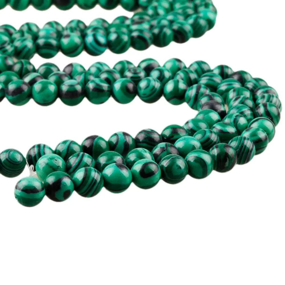TUMBEELLUWA Gem Stone Round Loose Bead Malachite Stone Making Bracelet Necklace 6/8/10/12mm 15'' 
TUMBEELLUWA Gem Stone Round Loose Bead Malachite Stone Making Bracelet Necklace 6/8/10/12mm 15''