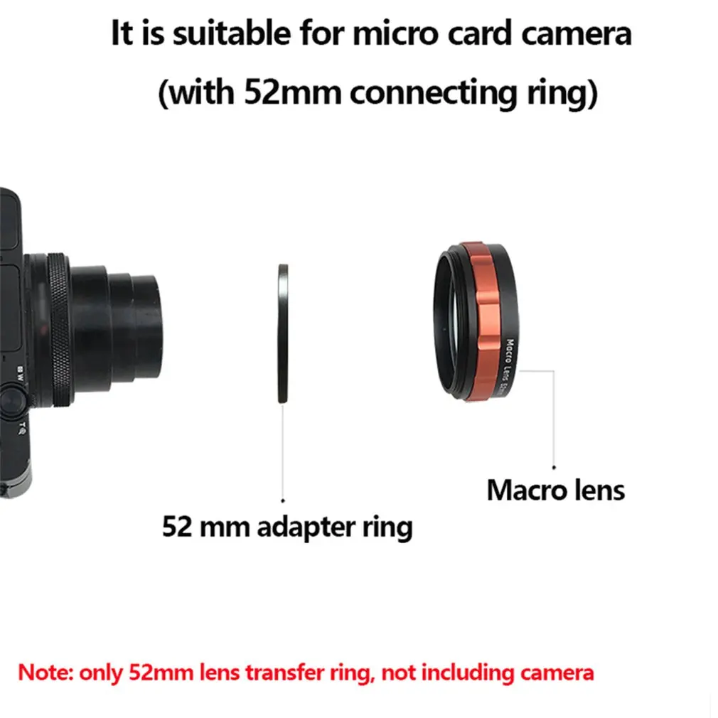 for Sony Digital Mount Cameras Portable Macro Lens 52mm High Precision Digital Lens Adapter Ring Camera Accessories
for Sony Digital Mount Cameras Portable Macro Lens 52mm High Precision Digital Lens Adapter Ring Camera Accessories