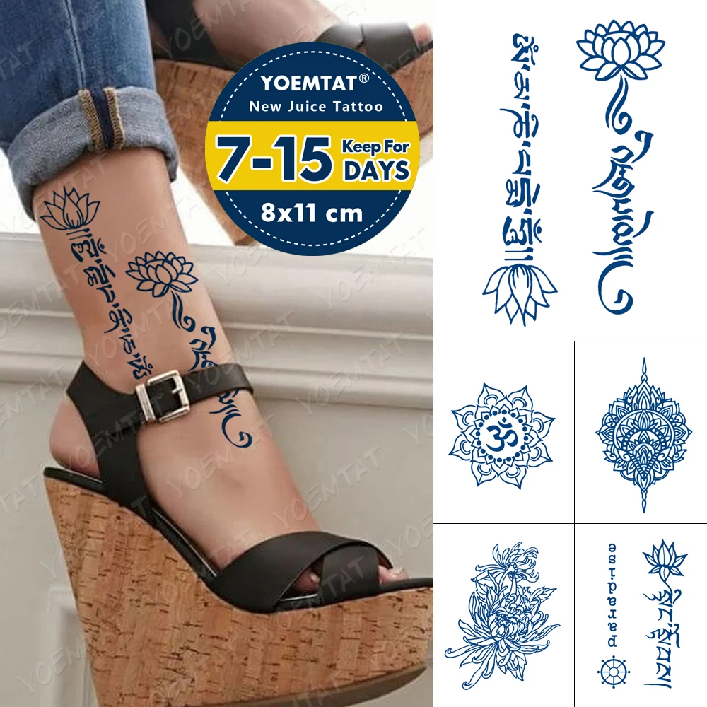 Juice Lasting Waterproof Temporary Tattoo Sticker Lotus Totem Character Flash Tattoos Male Indian Arm Body Art Fake Tatto Female
Juice Lasting Waterproof Temporary Tattoo Sticker Lotus Totem Character Flash Tattoos Male Indian Arm Body Art Fake Tatto Female