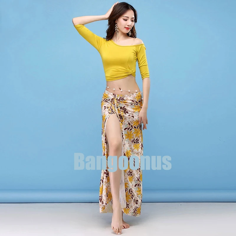 New Women Bellydance Oriental Dance Modal Costume Outfit Long Sleeve Blouse Side Slit Skirt Sexy Team Dance Practice Wear OnSale 
New Women Bellydance Oriental Dance Modal Costume Outfit Long Sleeve Blouse Side Slit Skirt Sexy Team Dance Practice Wear OnSale