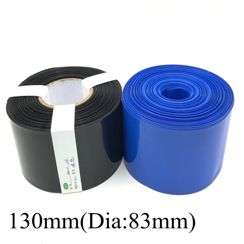 

1M 18650 Lipo Battery PVC Heat Shrink Tube 130mm Width Blue Multicolor Shrinkable Cable Sleeve Sheath Pack Cover Cable Protector