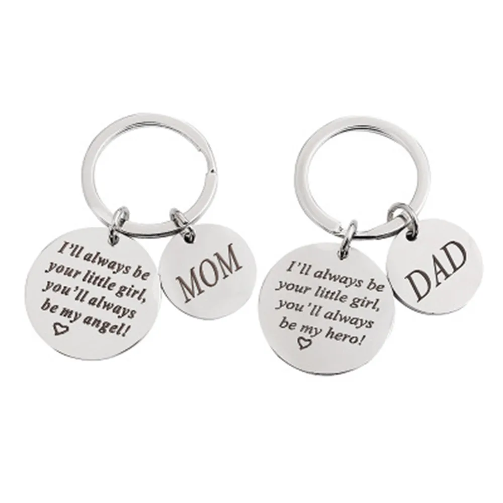 QIAMNI I'll always be your little girl Keychain For Parents Stainless Steel Key Chain for Mom Dad Birthday Gifts Family Keyring
QIAMNI I'll always be your little girl Keychain For Parents Stainless Steel Key Chain for Mom Dad Birthday Gifts Family Keyring