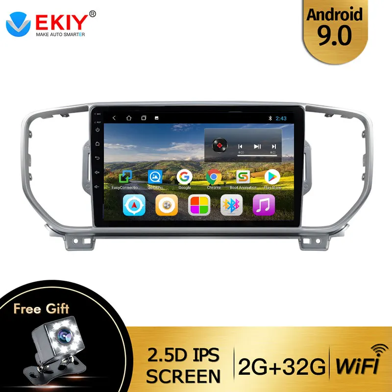 

EKIY For KIA Sportage KX5 2016-2018 Autoradio 2din Android 9 DVD Car Multimedia Video Player Stereo Navigation GPS Head Unit SWC