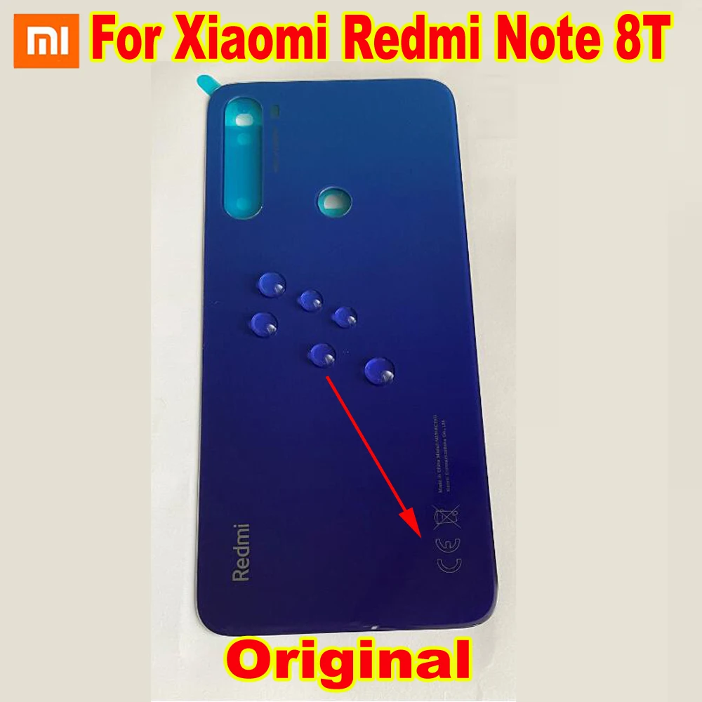 100% Оригинальный Лучший Xiaomi Redmi Note 8T задняя крышка батарейного отсека корпуса с