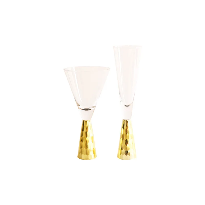 Electroplating golden red wine glass cocktail glass golden base wine glass bar wine set
Electroplating golden red wine glass cocktail glass golden base wine glass bar wine set