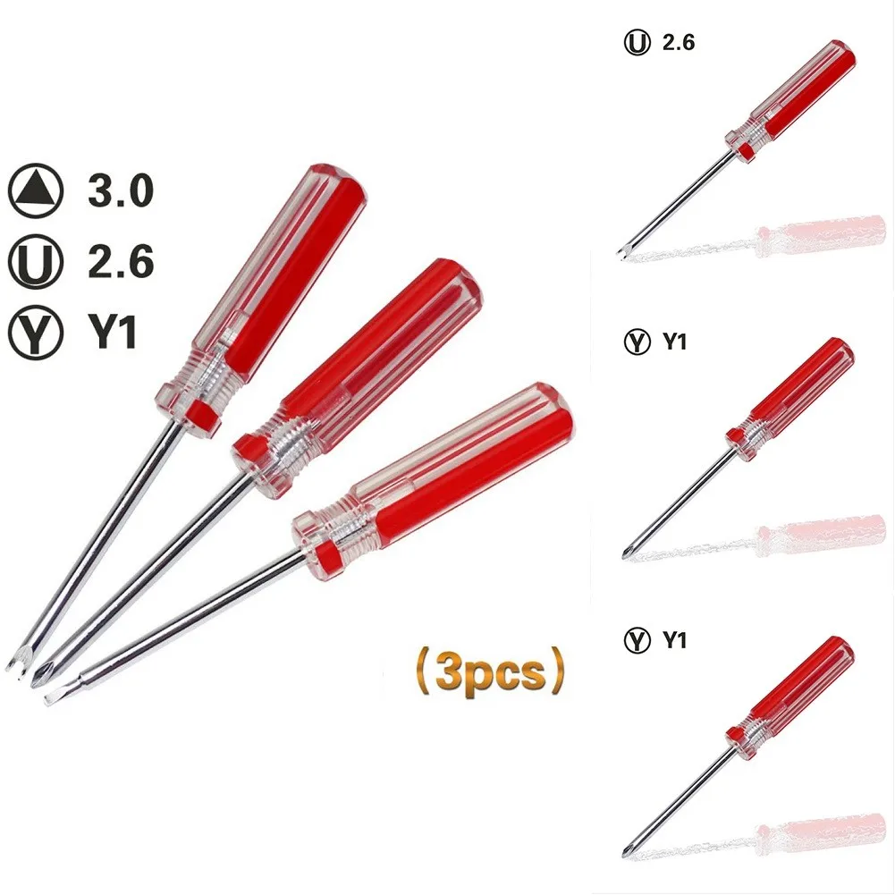 3PC 2.6U,Y1,3.0 Precision Magnetic Screwdriver For Xbox 360 Wireless Controller Torx Cross Pentalobe Head Screwdriver Bit Repair
3PC 2.6U,Y1,3.0 Precision Magnetic Screwdriver For Xbox 360 Wireless Controller Torx Cross Pentalobe Head Screwdriver Bit Repair