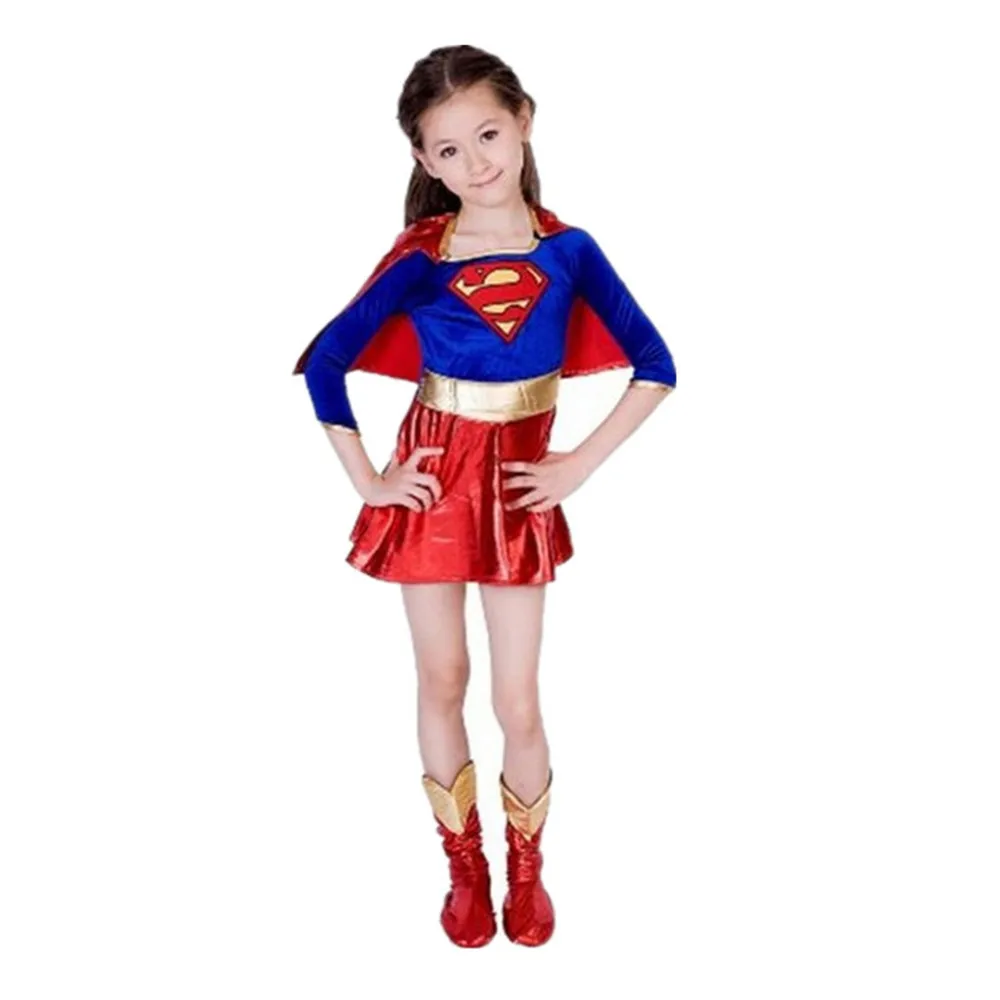 Костюм для косплея Supergirls детей маскарадный костюм на день рождения девочек|superhero