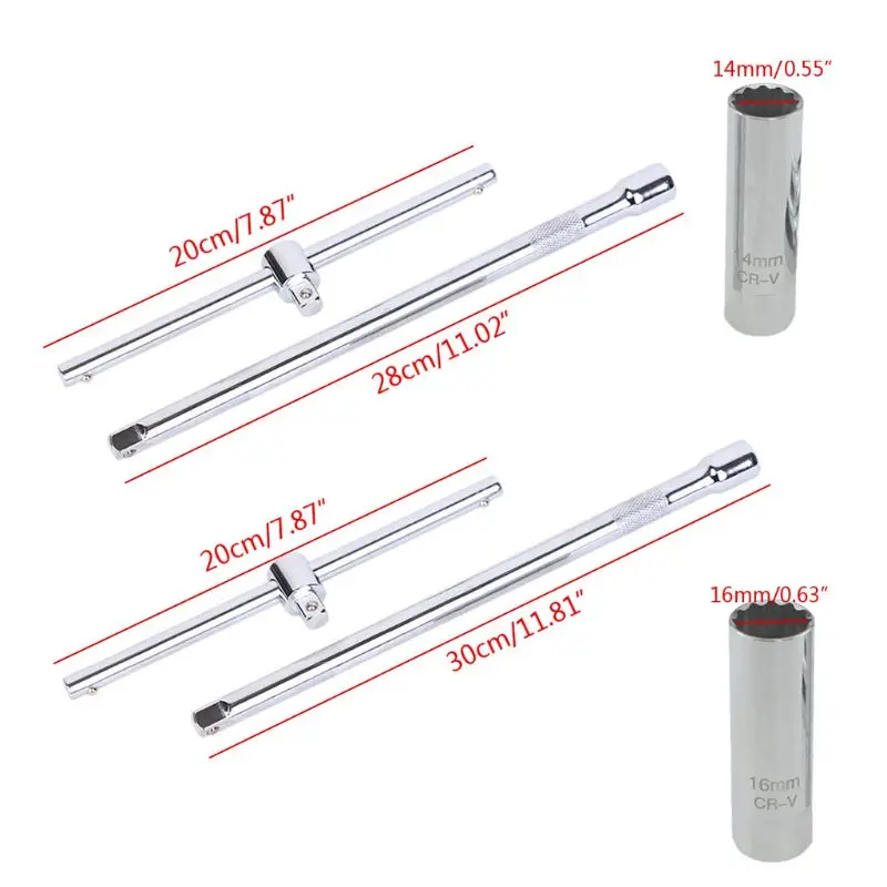 2020 New 14/16mm Spark Plug Socket 12 Point Remover Wrench Drive Repair Removal Accessory
2020 New 14/16mm Spark Plug Socket 12 Point Remover Wrench Drive Repair Removal Accessory