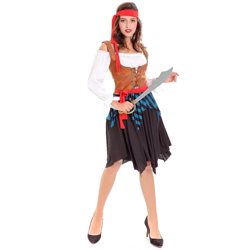 Women Pirate Costume Girl Crew Costume Carnival Halloween Costumes Adult Pirate Fancy Dress Clothing
Women Pirate Costume Girl Crew Costume Carnival Halloween Costumes Adult Pirate Fancy Dress Clothing