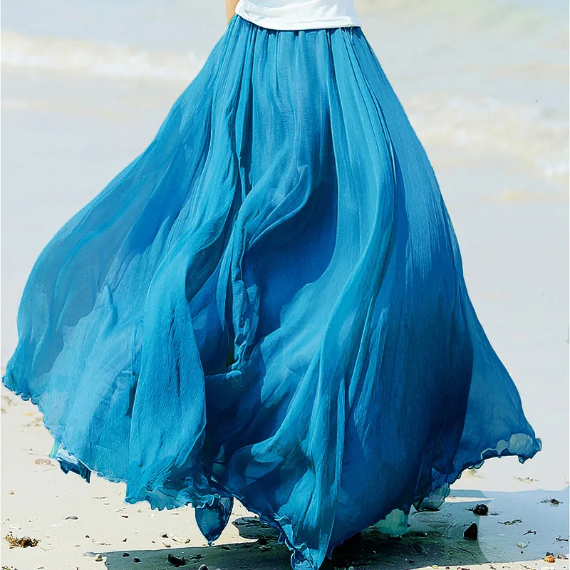 Sherhure 2020 High Waist Women Chiffon Long Skirts Floor Length Ruffles White Summer Boho Maxi Skirt Saia Longa Faldas
Sherhure 2020 High Waist Women Chiffon Long Skirts Floor Length Ruffles White Summer Boho Maxi Skirt Saia Longa Faldas