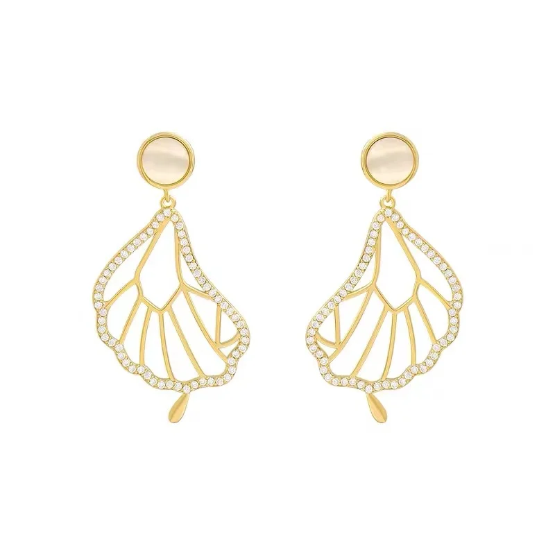 Korean Earring Gold Scalloped Rhinestone Earrings For Women high Luxury 2021 Trend Jewelry Gift
Korean Earring Gold Scalloped Rhinestone Earrings For Women high Luxury 2021 Trend Jewelry Gift