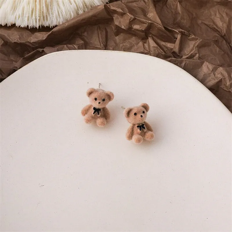 Cute Bear Earrings 1.6cmX1.9cm Beige/Pink/Brown Lovely Korean Studs Earrings For Women Girls Statement Fashion Jewelry Zhou8564
Cute Bear Earrings 1.6cmX1.9cm Beige/Pink/Brown Lovely Korean Studs Earrings For Women Girls Statement Fashion Jewelry Zhou8564