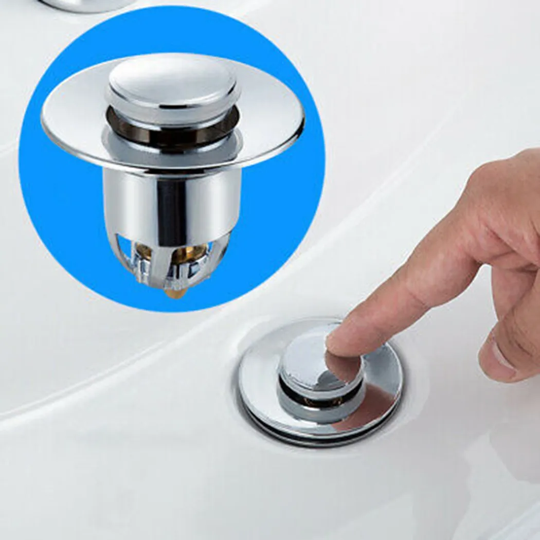 1pc Universal Rebound Drain Filter Stainless Steel Push-type Core Push Leaking Plug Accessories Anti-Clogging Bathroom Parts
1pc Universal Rebound Drain Filter Stainless Steel Push-type Core Push Leaking Plug Accessories Anti-Clogging Bathroom Parts