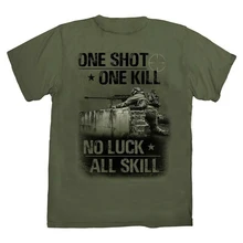 One Shot One Kill. Marine Soldier Sniper T-Shirt. Summer Cotton Short Sleeve O-Neck Mens T Shirt New S-3XL