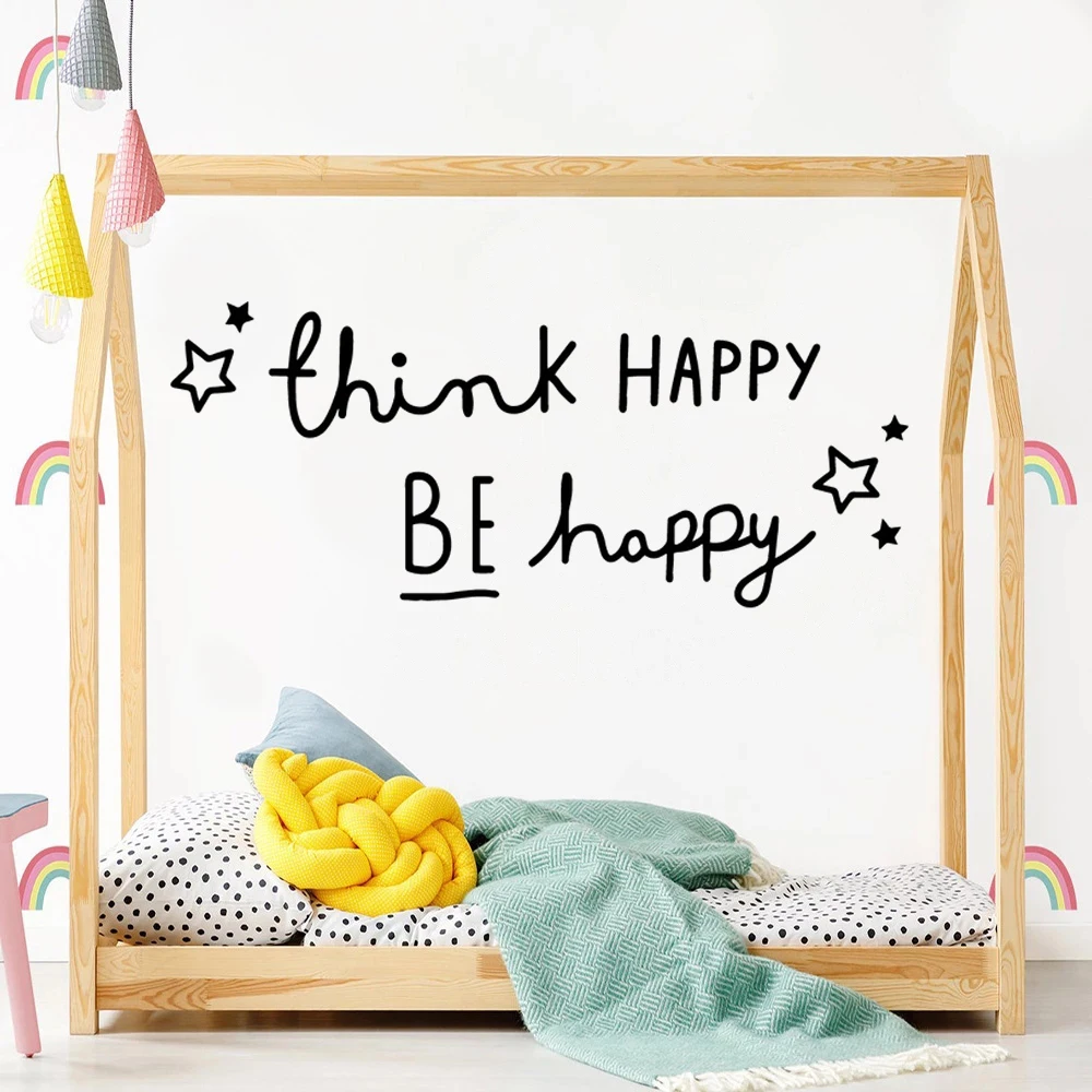 Vinyl Removable Think Happy Be Happy Quotes Sentences Phrases Wall Decals For kids rooms Living Room Decorations Stickers HQ1042
Vinyl Removable Think Happy Be Happy Quotes Sentences Phrases Wall Decals For kids rooms Living Room Decorations Stickers HQ1042