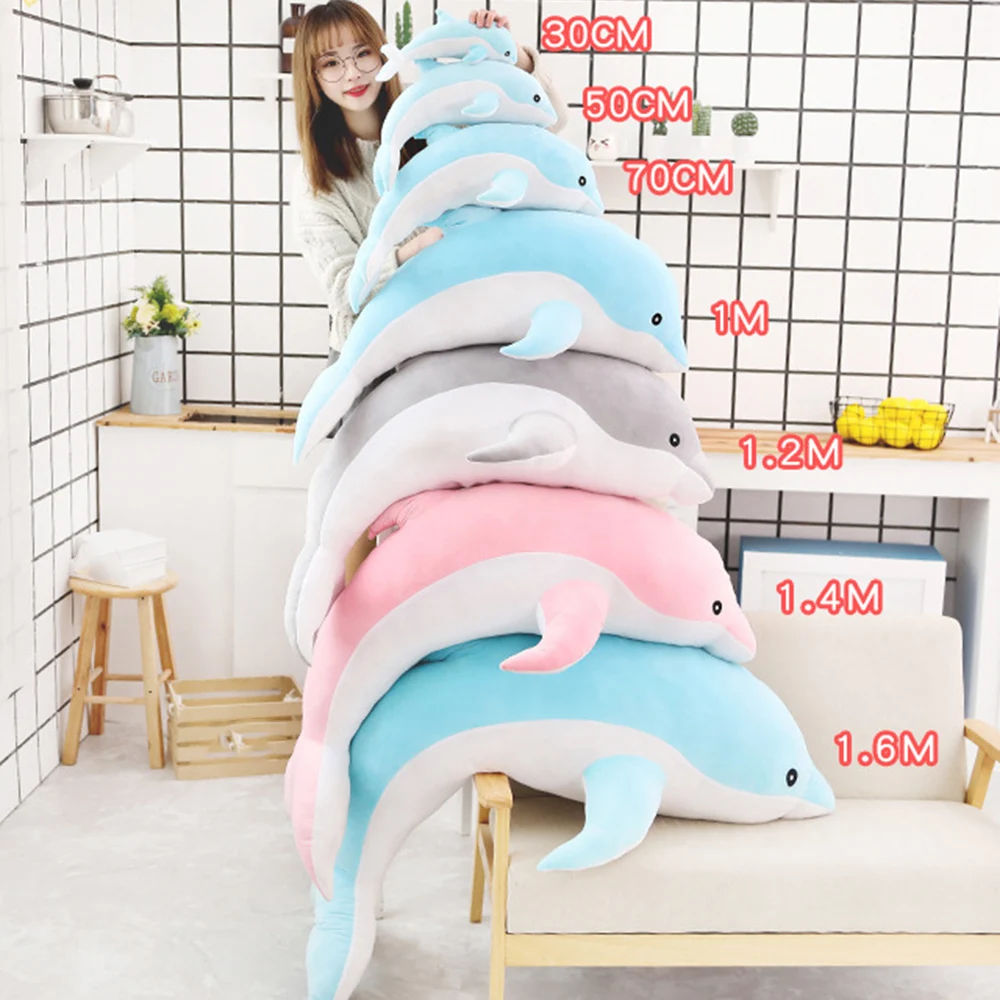 Kids Plush Toy Kawaii Soft Dolphin Stuffed Dolls Animal Nap Pillow Creative Christmas Gift for Girls Children | Игрушки и хобби