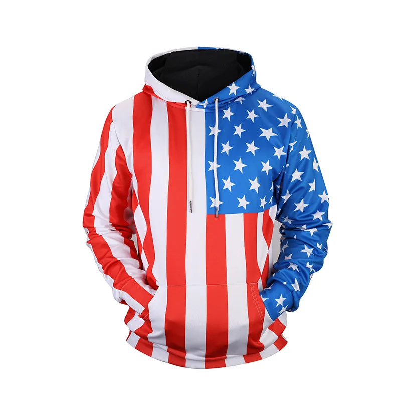 New Fashion Hooded Sweatshirt Men 3d Hoodies Print Red White Blue USA Flag Unisex Pullover Men Clothes Streetwear Brand
New Fashion Hooded Sweatshirt Men 3d Hoodies Print Red White Blue USA Flag Unisex Pullover Men Clothes Streetwear Brand