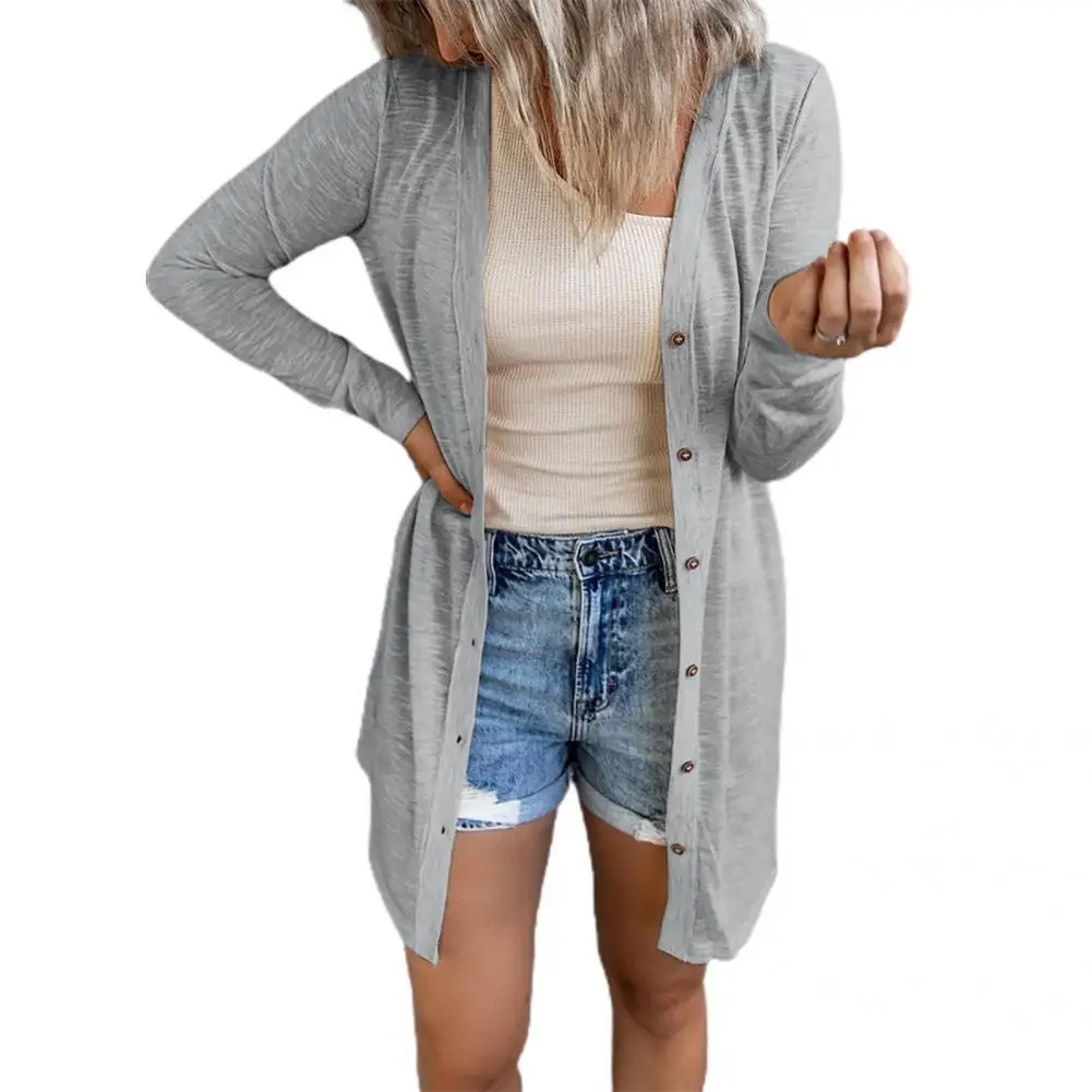 Women Accessory Chic Loose Long Sleeve Button Cardigan Women Cardigan Casual for Going Out
Women Accessory Chic Loose Long Sleeve Button Cardigan Women Cardigan Casual for Going Out