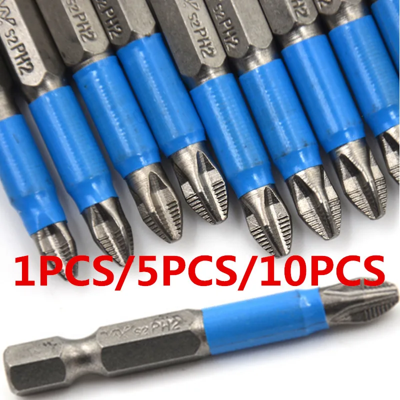 1/4" Hex Non Anti Slip Magnetic Long Reach Electric Screwdriver Bits PH2 Single Side Power Tools 50mm 1PCS/5PCS/10PCS
1/4" Hex Non Anti Slip Magnetic Long Reach Electric Screwdriver Bits PH2 Single Side Power Tools 50mm 1PCS/5PCS/10PCS