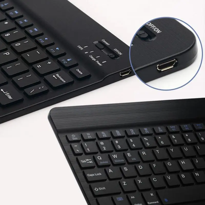 7/10 дюймовая Мини Bluetooth-совместимая клавиатура для Ipad телефона планшета резиновые