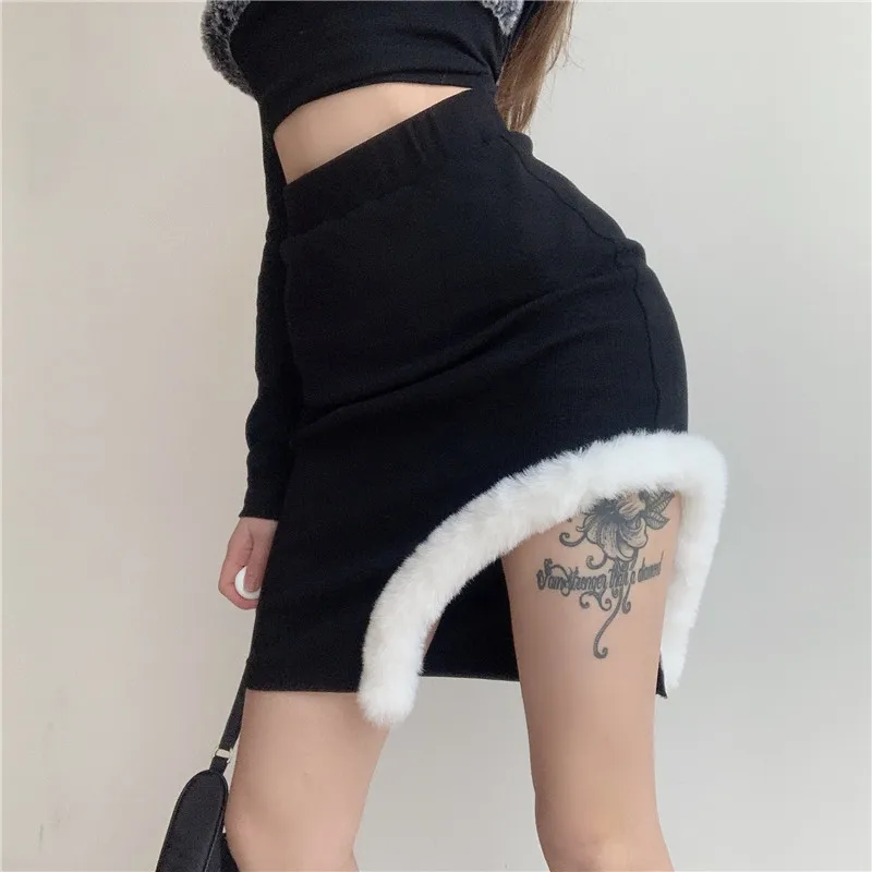 Feathers Patched Mini Skirts Elastic High Waisted Short Skirts 2021 Retro Y2K Black Knitted Skirts Women Korean Style Skirts New
Feathers Patched Mini Skirts Elastic High Waisted Short Skirts 2021 Retro Y2K Black Knitted Skirts Women Korean Style Skirts New