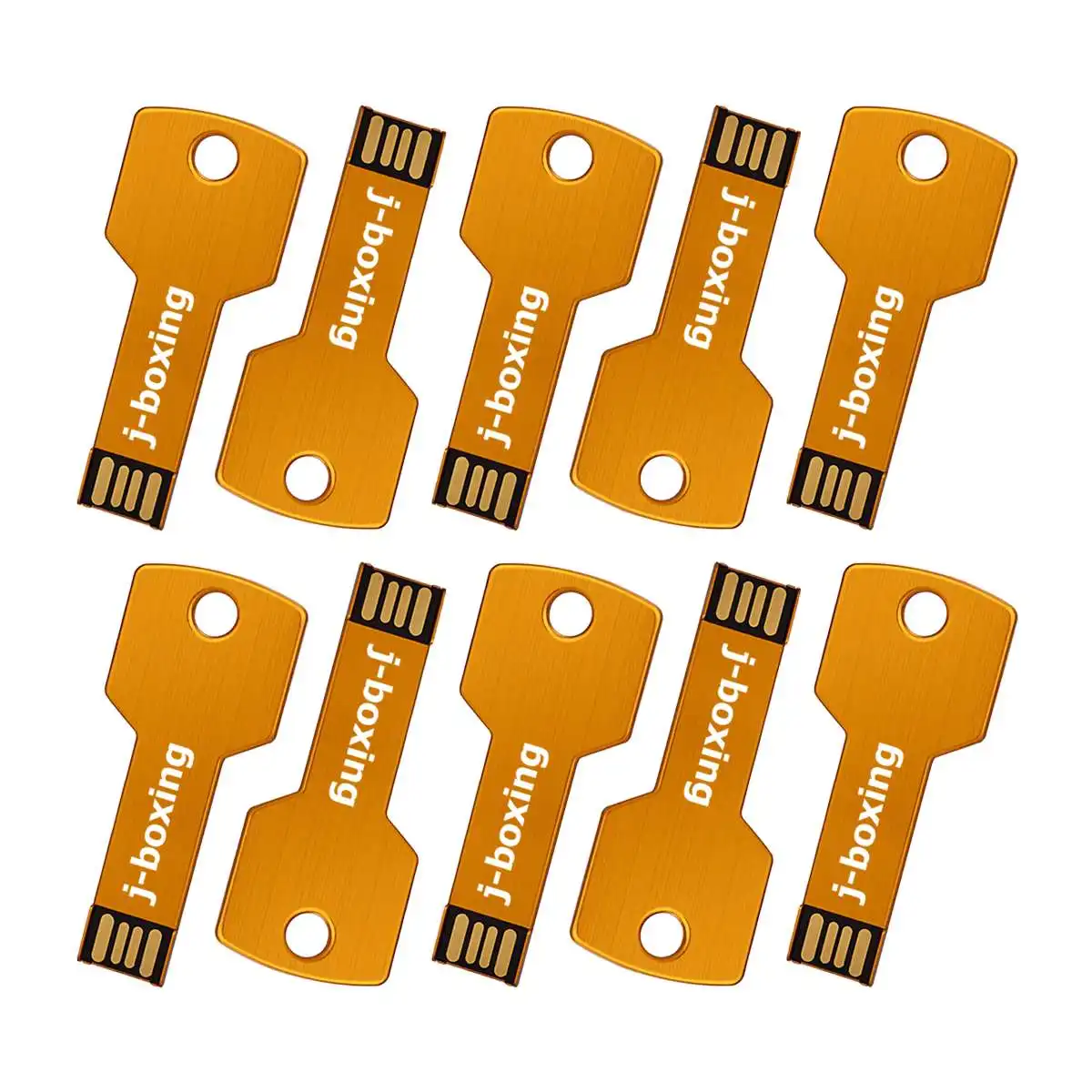 

J-boxing USB Flash Drives Key Shape 10PCS/Pack 1GB 2GB 4GB Thumb Drive USB Memory Sticks 8GB 16GB 32GB Pendrive for PC Mac Gifts