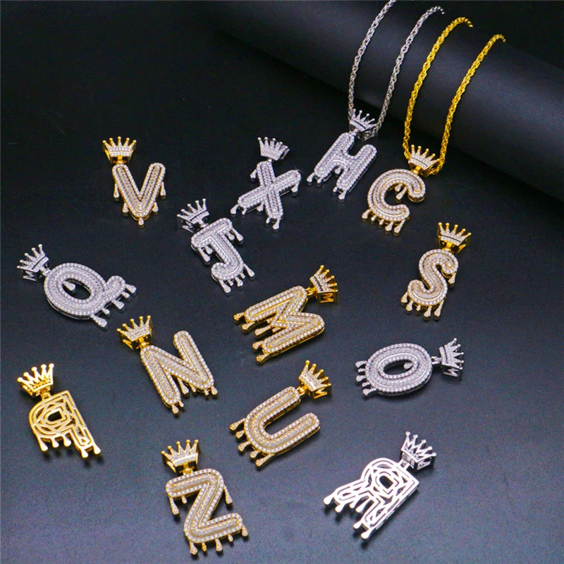 Hip Hop Pandent Necklace Initial Letters Name Crown Iced Out Chain For Man Gold Pendant For Women Punk Jewelry
Hip Hop Pandent Necklace Initial Letters Name Crown Iced Out Chain For Man Gold Pendant For Women Punk Jewelry