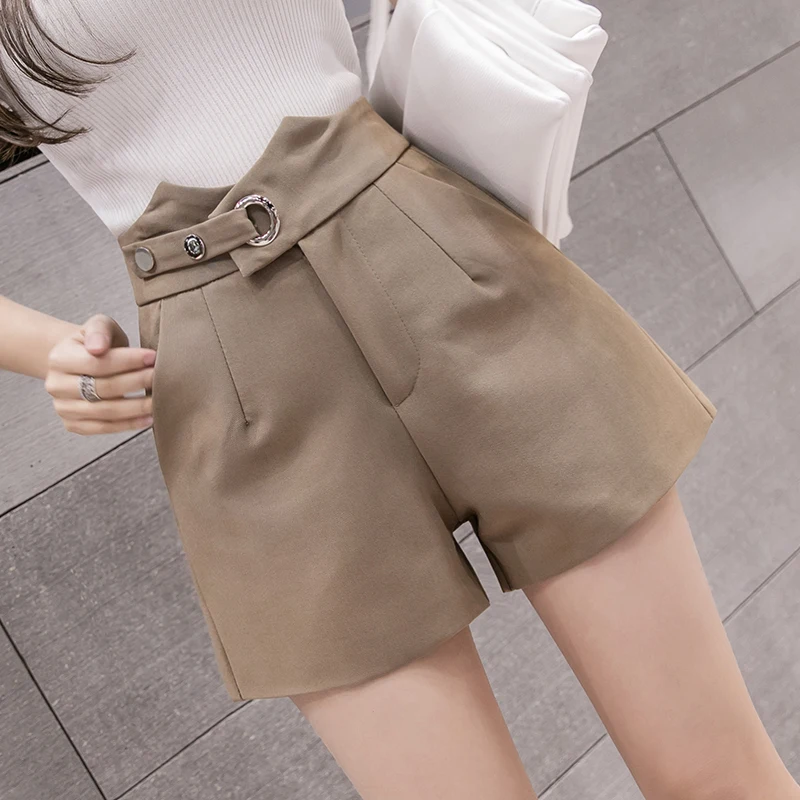 Elegant Irregular High Waist Shorts Women's 2020 New All-match Wide Legs Shorts Slim A-Line Work Wear Loose Casual Shorts Summer 
Elegant Irregular High Waist Shorts Women's 2020 New All-match Wide Legs Shorts Slim A-Line Work Wear Loose Casual Shorts Summer