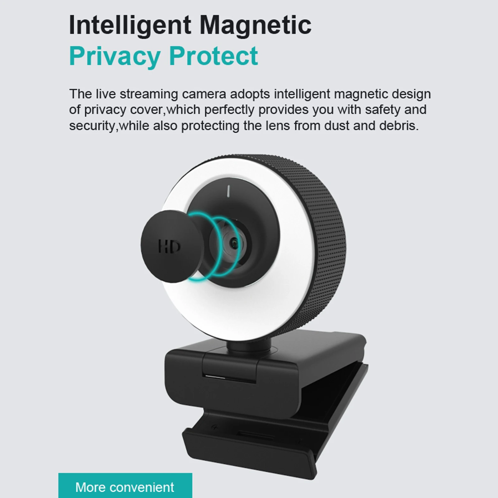 USB PC 1080P Webcam with Microphone HD with Ring Light Privacy Cover Adjustable 3 Brightness Streaming Web Camera
USB PC 1080P Webcam with Microphone HD with Ring Light Privacy Cover Adjustable 3 Brightness Streaming Web Camera