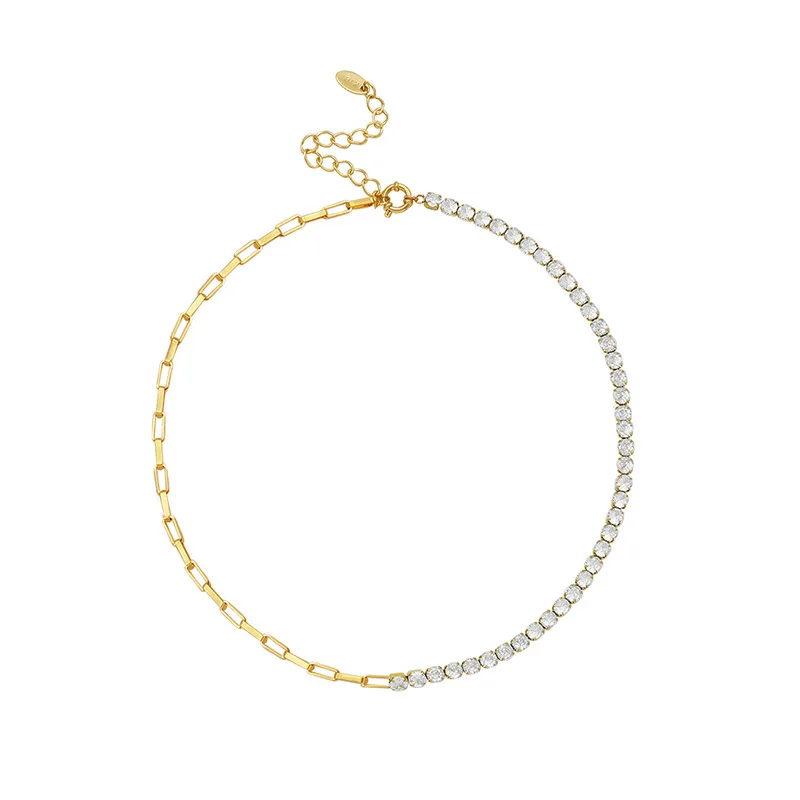 New Waterproof Stainless Steel Cubic Zirconia Tennis Oval Chain Choker Necklaces for Women joyería acero inoxidable mujer Gift 
New Waterproof Stainless Steel Cubic Zirconia Tennis Oval Chain Choker Necklaces for Women joyería acero inoxidable mujer Gift