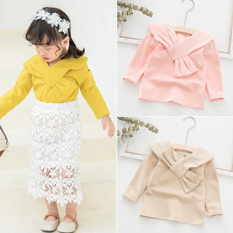 Toddler Girl Outfits 2019 Autumn New Baby Girl Cute Bow Tie T Shirt Kids Long Sleeve Solid Bottoming Tee Shirts Baby Cotton Tees
Toddler Girl Outfits 2019 Autumn New Baby Girl Cute Bow Tie T Shirt Kids Long Sleeve Solid Bottoming Tee Shirts Baby Cotton Tees