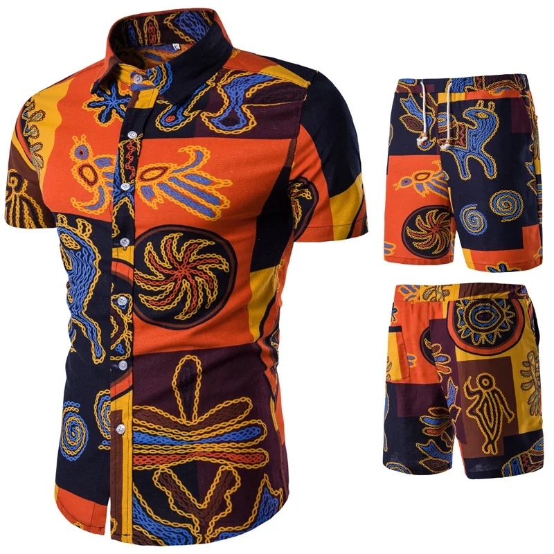New Fashion Hawaiian Print Short Sleeve Shirt Set for Men Beach Coconut Print Shorts for Men Daily Beach Shirt Set for 2 Piece
New Fashion Hawaiian Print Short Sleeve Shirt Set for Men Beach Coconut Print Shorts for Men Daily Beach Shirt Set for 2 Piece