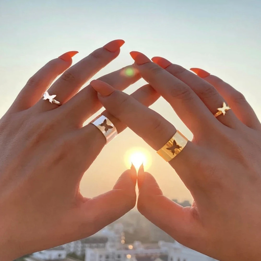 2pc Butterfly Ring Set For Women Men Romantic Lover Couple Ring Adjustable Openning Wedding Rings Jewelry Christmas Gift
2pc Butterfly Ring Set For Women Men Romantic Lover Couple Ring Adjustable Openning Wedding Rings Jewelry Christmas Gift