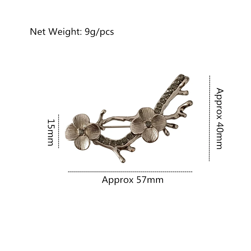 New Arrival Plum Blossom Brooch Antique Rhodium Color Gray Stone Decolated Brooches for Coat Jewelry High Quality Gift
New Arrival Plum Blossom Brooch Antique Rhodium Color Gray Stone Decolated Brooches for Coat Jewelry High Quality Gift