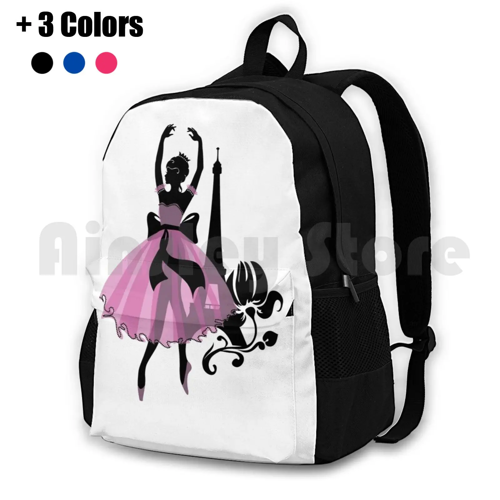 Graphic Silhouette Of A Woman. Ballerina With Floral Ornament. Outdoor Hiking Backpack Riding Climbing Sports Bag Womens
Graphic Silhouette Of A Woman. Ballerina With Floral Ornament. Outdoor Hiking Backpack Riding Climbing Sports Bag Womens