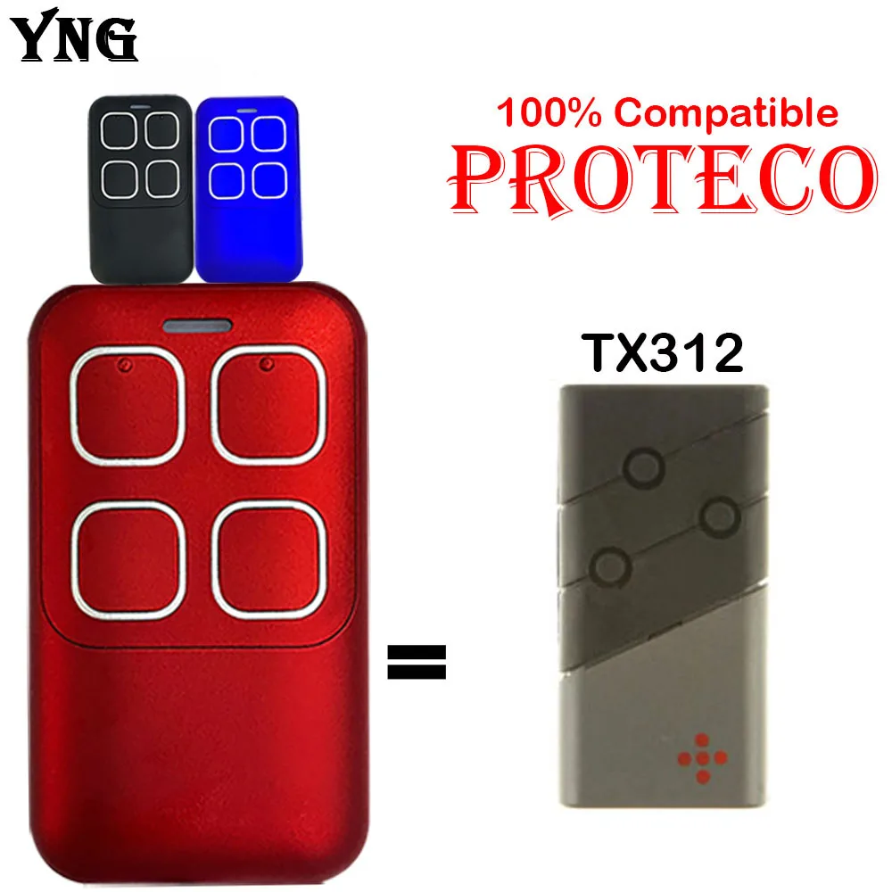 Новый запасной пульт дистанционного управления PROTECO TX312 для гаражных дверей 
Новый запасной пульт дистанционного управления PROTECO TX312 для гаражных дверей