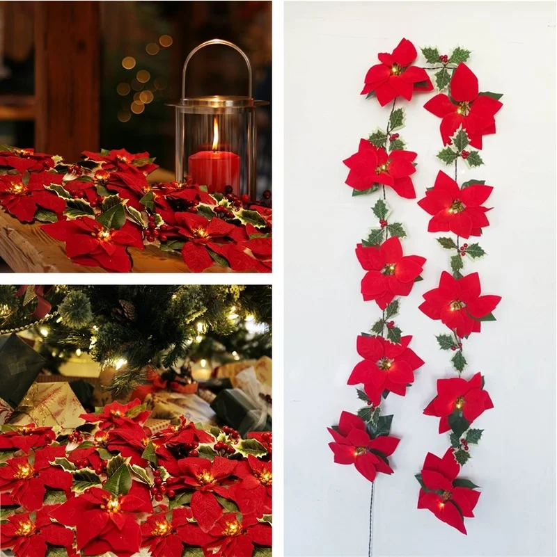 2m 10LED Christmas Lights Garland LED Artificial Flower String Lights Battery Power New Year 2022 Christmas Decoration for home
2m 10LED Christmas Lights Garland LED Artificial Flower String Lights Battery Power New Year 2022 Christmas Decoration for home