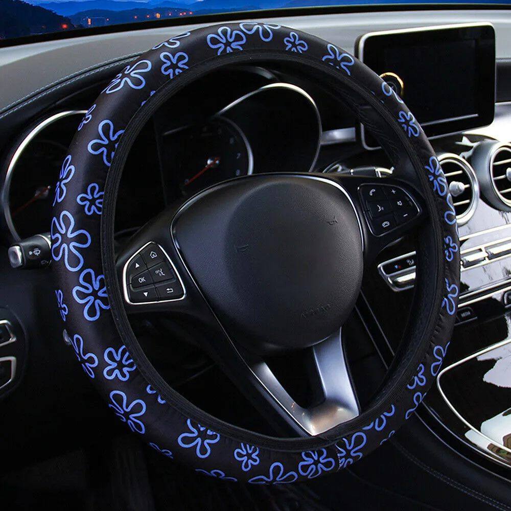 37-38cm Five Star Flower Blue Auto Car SUV Flower Floral Steering Wheel Cover Universa L Steering Wheel Cover Unisex
37-38cm Five Star Flower Blue Auto Car SUV Flower Floral Steering Wheel Cover Universa L Steering Wheel Cover Unisex