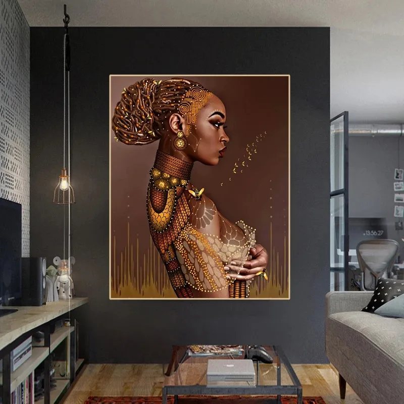 Modern Sexy African Black Women and Bees Canvas Paintings Black Girl Wall Art Decorative Painting Prints Poster Home Decoration
Modern Sexy African Black Women and Bees Canvas Paintings Black Girl Wall Art Decorative Painting Prints Poster Home Decoration