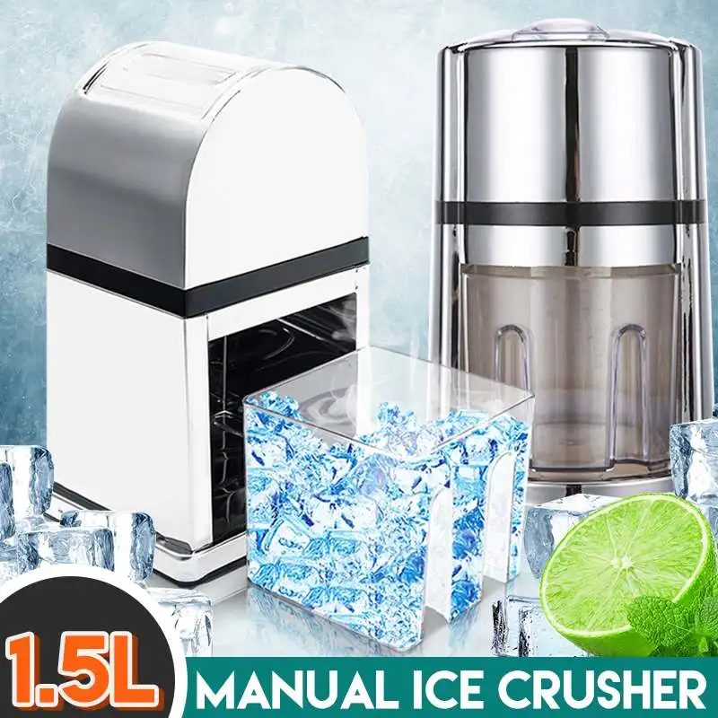 1.5L Hand Crank Manual Ice Crusher Shaver Ice Maker Kitchen Bar Ice Blenders Machine Grinder Summer Kitchen Crush Ice Tools
1.5L Hand Crank Manual Ice Crusher Shaver Ice Maker Kitchen Bar Ice Blenders Machine Grinder Summer Kitchen Crush Ice Tools