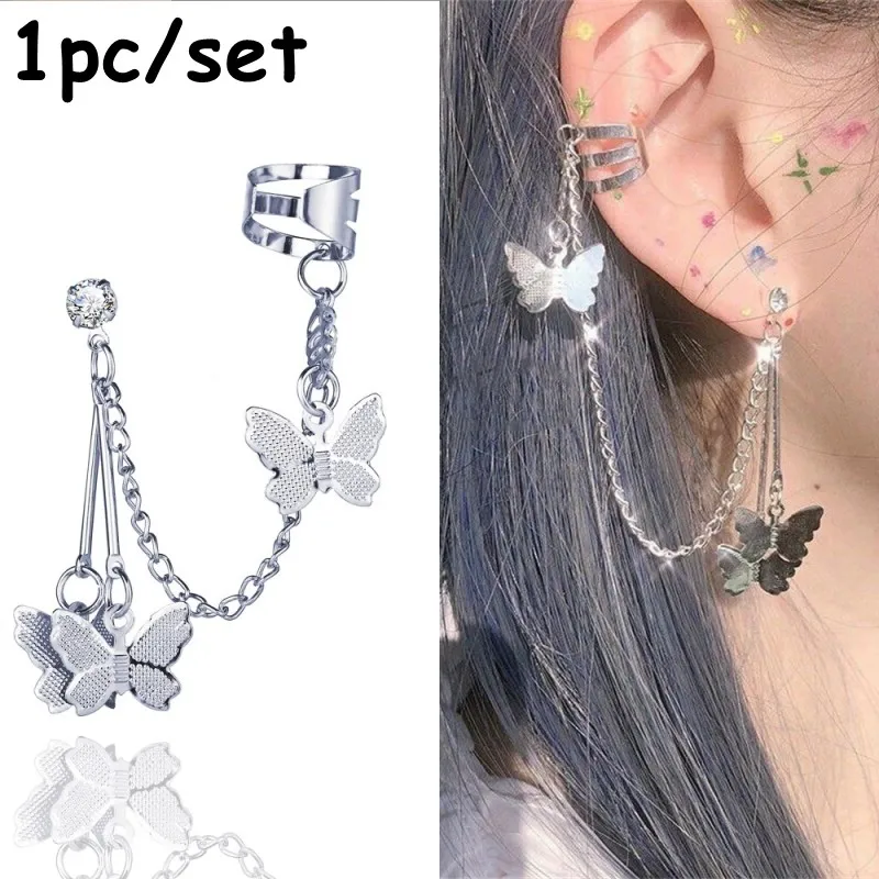 Fashion Butterfly Clip Earrings Ear Hook Stainless Steel Ear Clips Double Pierced Earring Earrings For Woman Ear Cuffs Jewelry
Fashion Butterfly Clip Earrings Ear Hook Stainless Steel Ear Clips Double Pierced Earring Earrings For Woman Ear Cuffs Jewelry