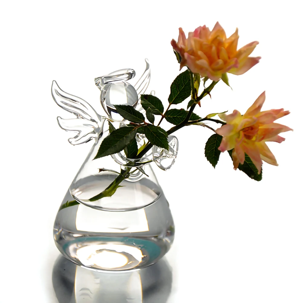 High Borosilicate Clear Glass Shape Flower Vase Angel Creative Flower Device Flower Arranging Utensils Home Decoration Tools
High Borosilicate Clear Glass Shape Flower Vase Angel Creative Flower Device Flower Arranging Utensils Home Decoration Tools