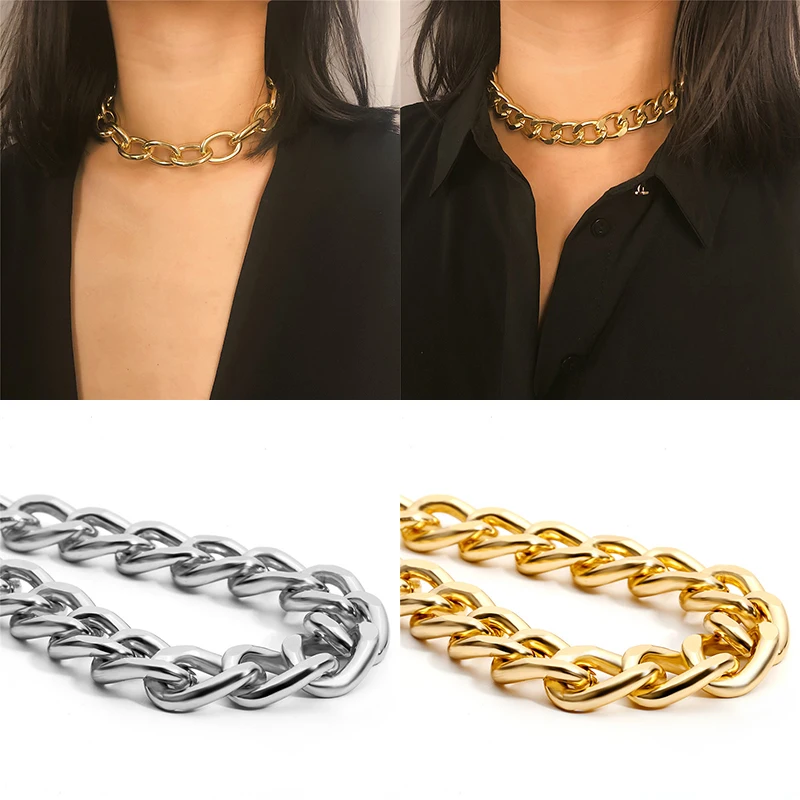 Punk Cuban Thick Short Necklace for Women Hip Hop Wedding Party Statement Big Chunky Chain Choker Necklace Men Jewelry
Punk Cuban Thick Short Necklace for Women Hip Hop Wedding Party Statement Big Chunky Chain Choker Necklace Men Jewelry