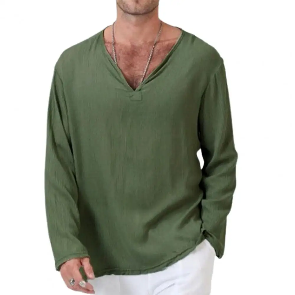New Summer Men T-shirt cotton blend and polyester Solid Color V Neck Long Sleeve Men T-Shirts Pullover Casual Loose Plus Size
New Summer Men T-shirt cotton blend and polyester Solid Color V Neck Long Sleeve Men T-Shirts Pullover Casual Loose Plus Size