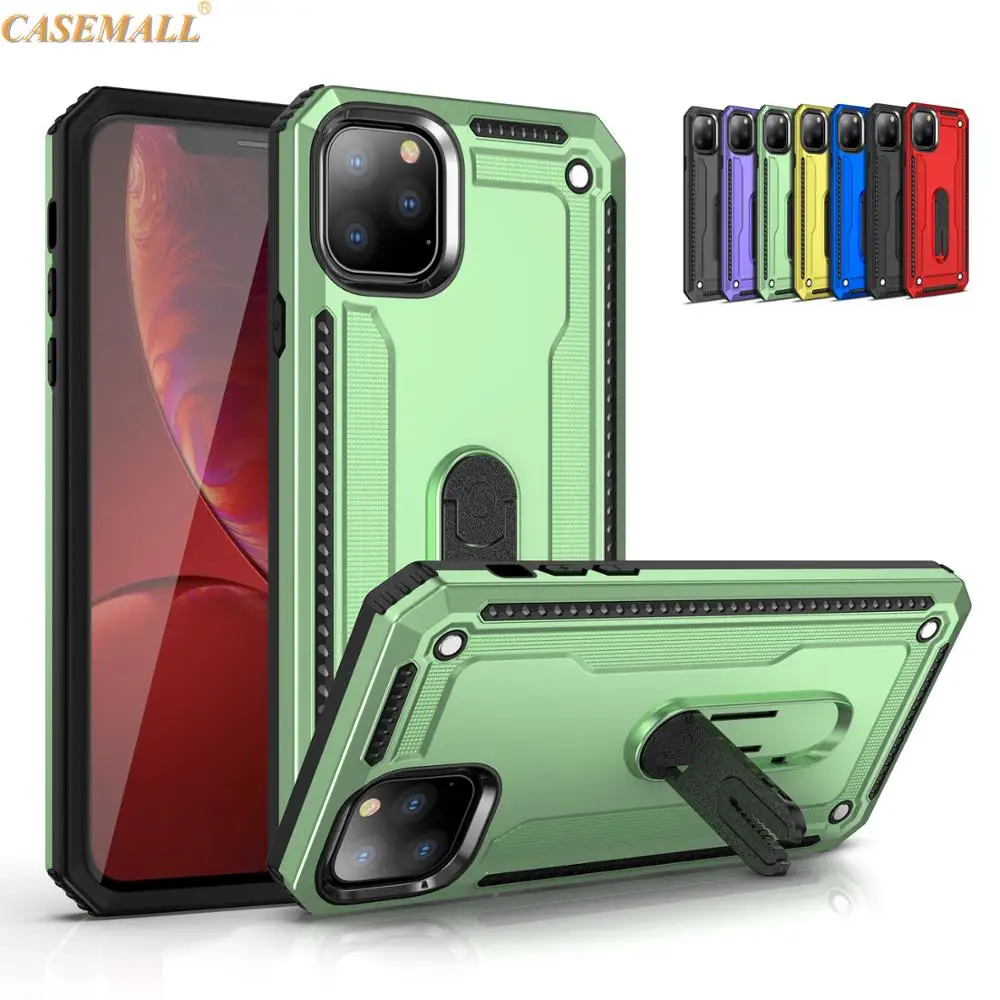 Чехол подставка для iPhone 11 Pro Max Xr Xs X 6 7 8 Plus бронированный противоударный Гибридный