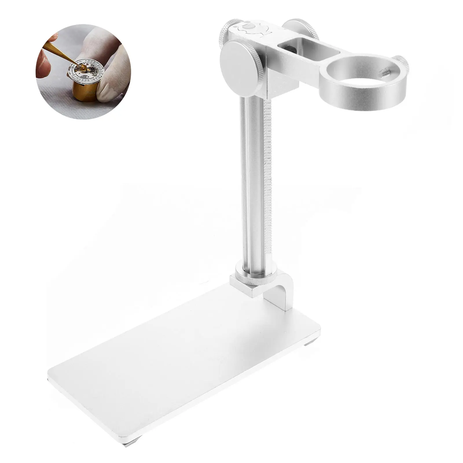 Digital Microscope Stand Aluminum Alloy Stand USB Microscope Holder Bracket Foothold Table Frame for Microscope Repair Soldering
Digital Microscope Stand Aluminum Alloy Stand USB Microscope Holder Bracket Foothold Table Frame for Microscope Repair Soldering