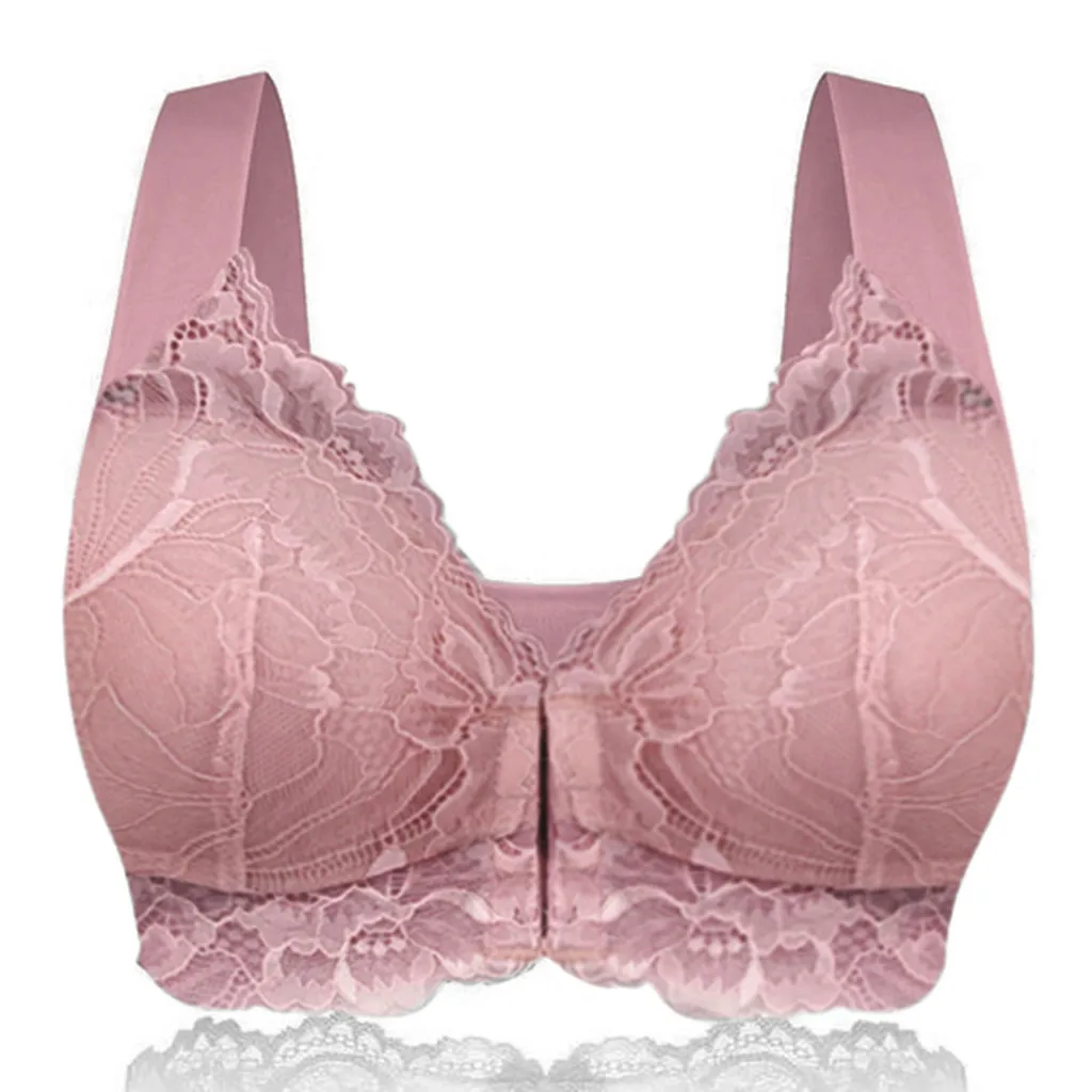 Women's casual solid underwear Adjustable Sports Front Closure Extra-Elastic Breathable Lace Trim Bra
Women's casual solid underwear Adjustable Sports Front Closure Extra-Elastic Breathable Lace Trim Bra